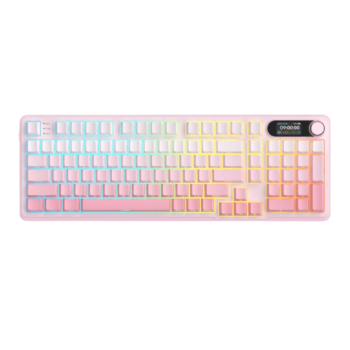 Royal Kludge S98 Pink Edition – clavier mécanique sans fil 96 % tri-mode