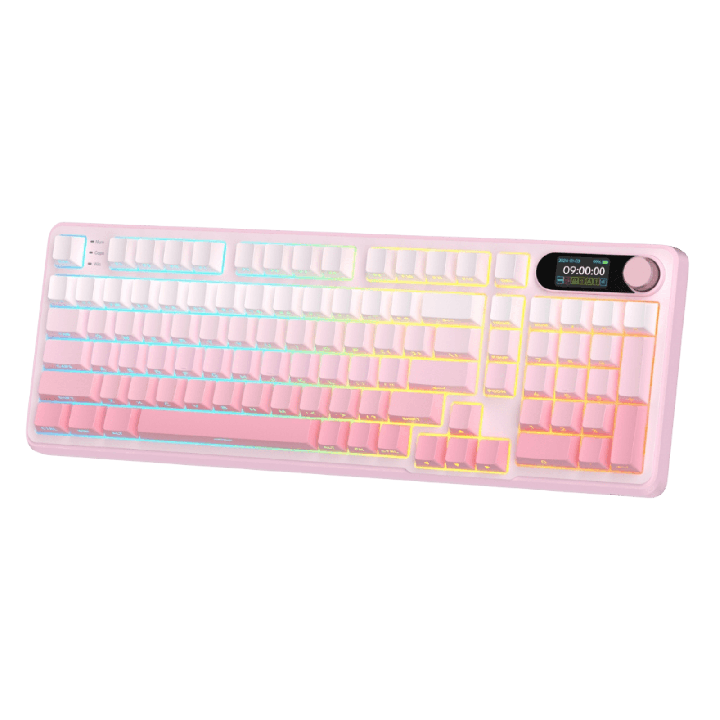 Royal Kludge S98 Pink Edition – clavier mécanique sans fil 96 % tri-mode
