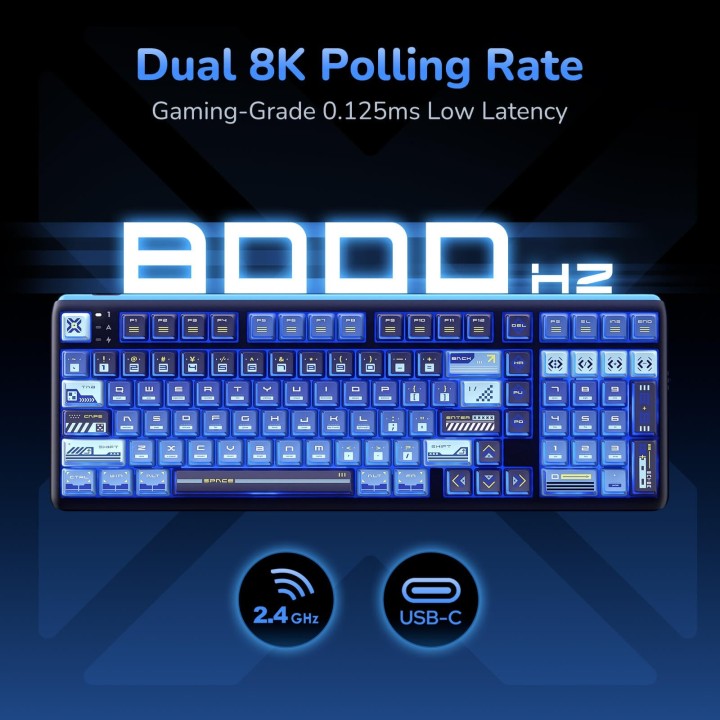Royal Kludge R99 – Clavier mécanique gaming sans fil full size RGB