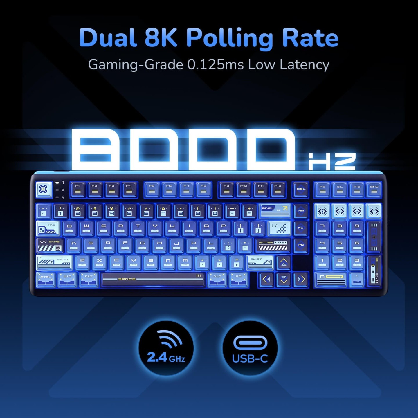 Royal Kludge R99 – Clavier mécanique gaming sans fil full size RGB