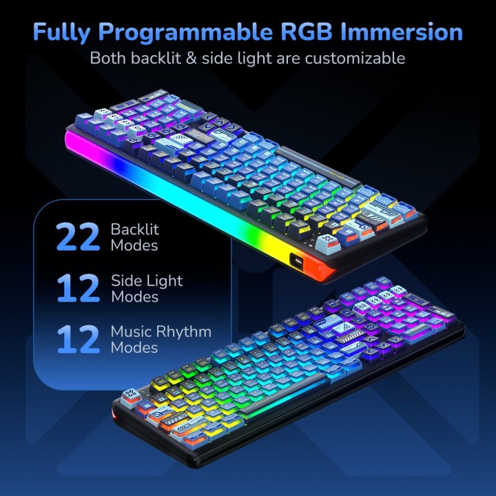 Royal Kludge R99 – Clavier mécanique gaming sans fil full size RGB