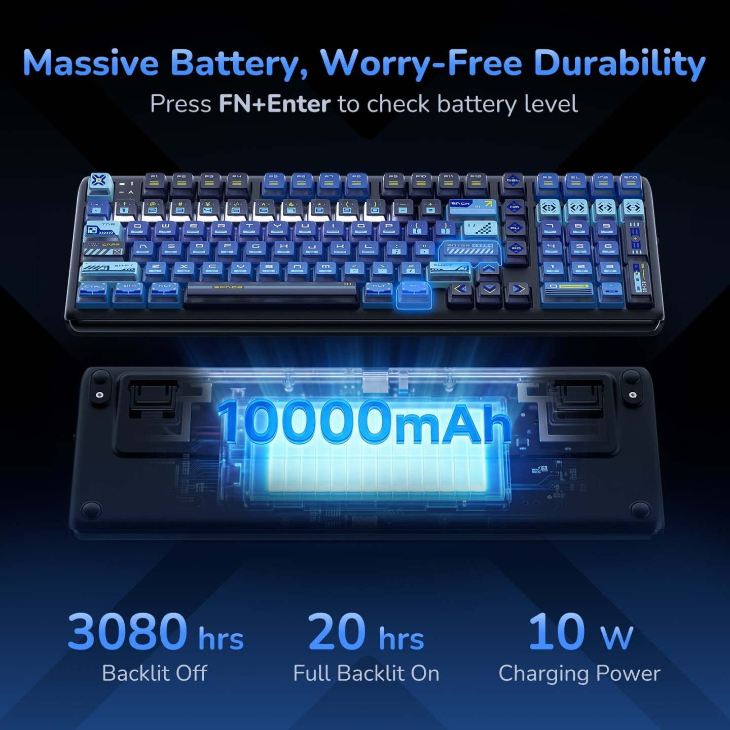 Royal Kludge R99 – Clavier mécanique gaming sans fil full size RGB
