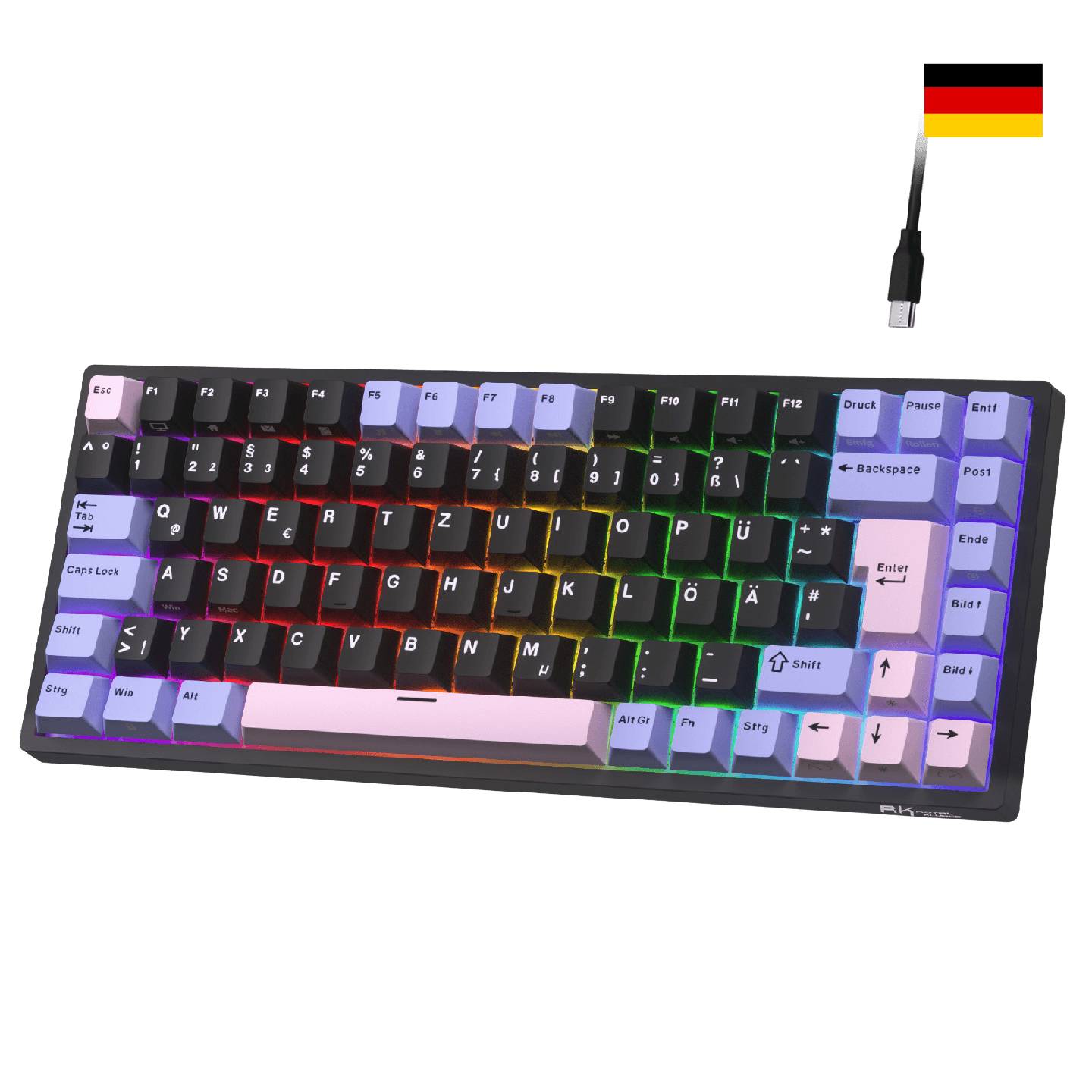 Royal Kludge RK84 – Clavier mécanique gaming 75 % RGB, édition limitée