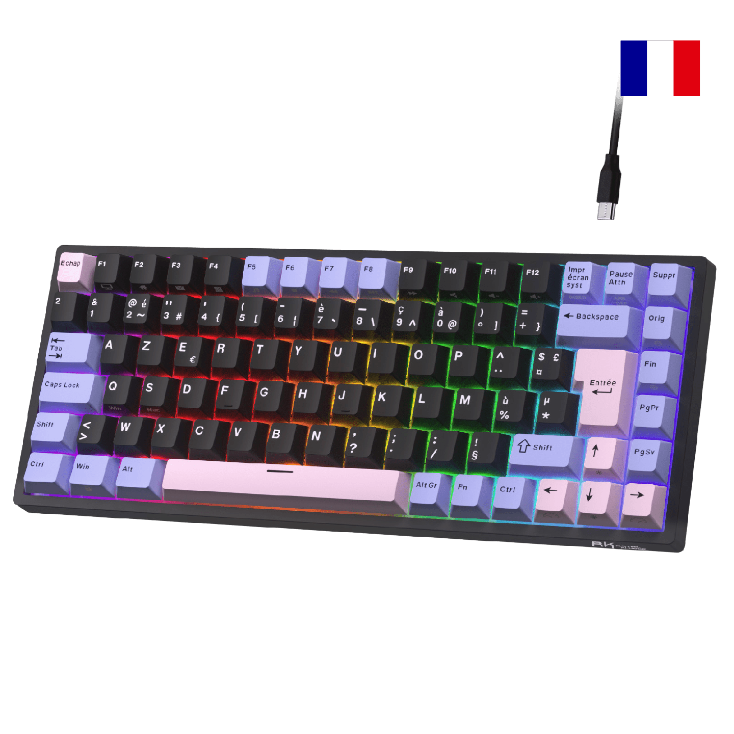 Royal Kludge RK84 – Clavier mécanique gaming 75 % RGB, édition limitée