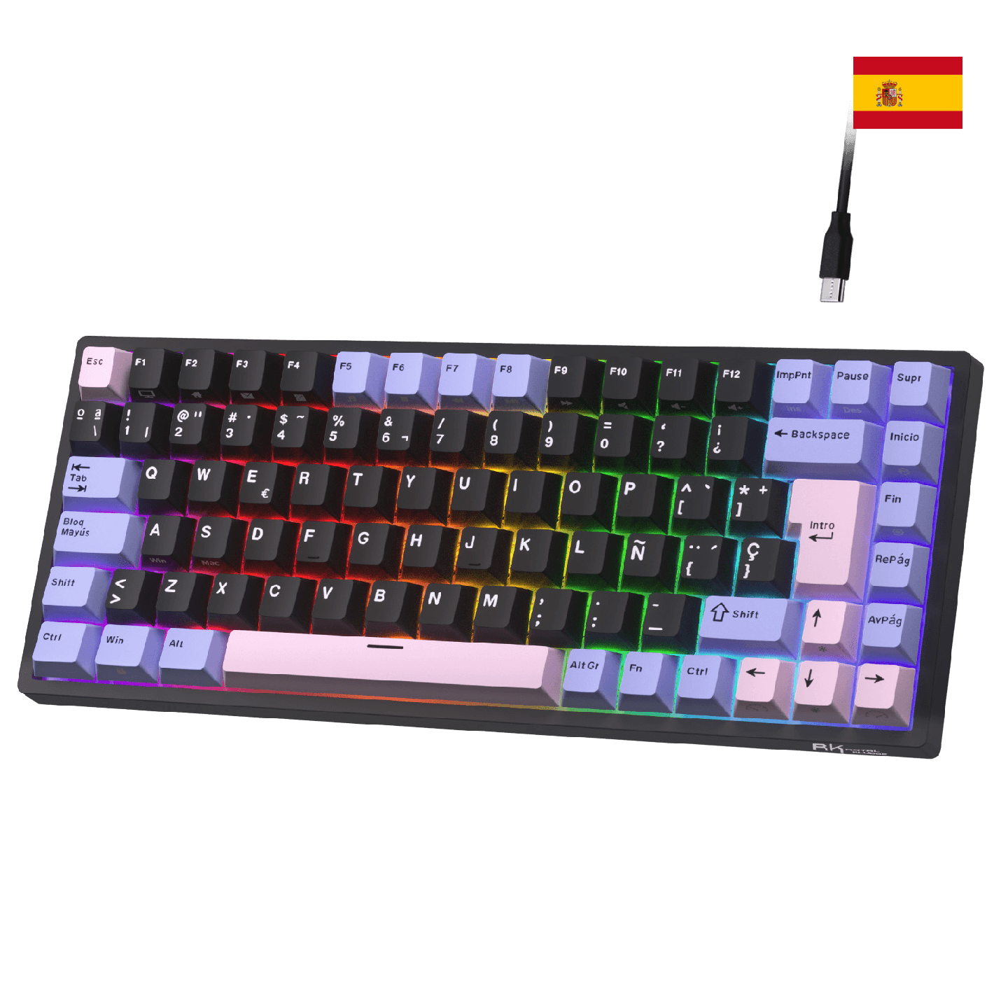 Royal Kludge RK84 – Clavier mécanique gaming 75 % RGB, édition limitée