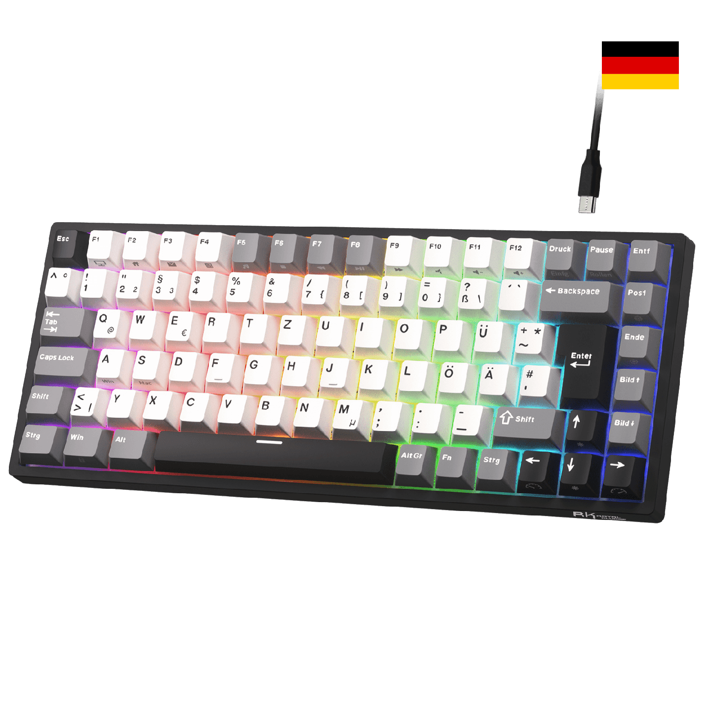 Royal Kludge RK84 – Clavier mécanique gaming 75 % RGB, édition limitée