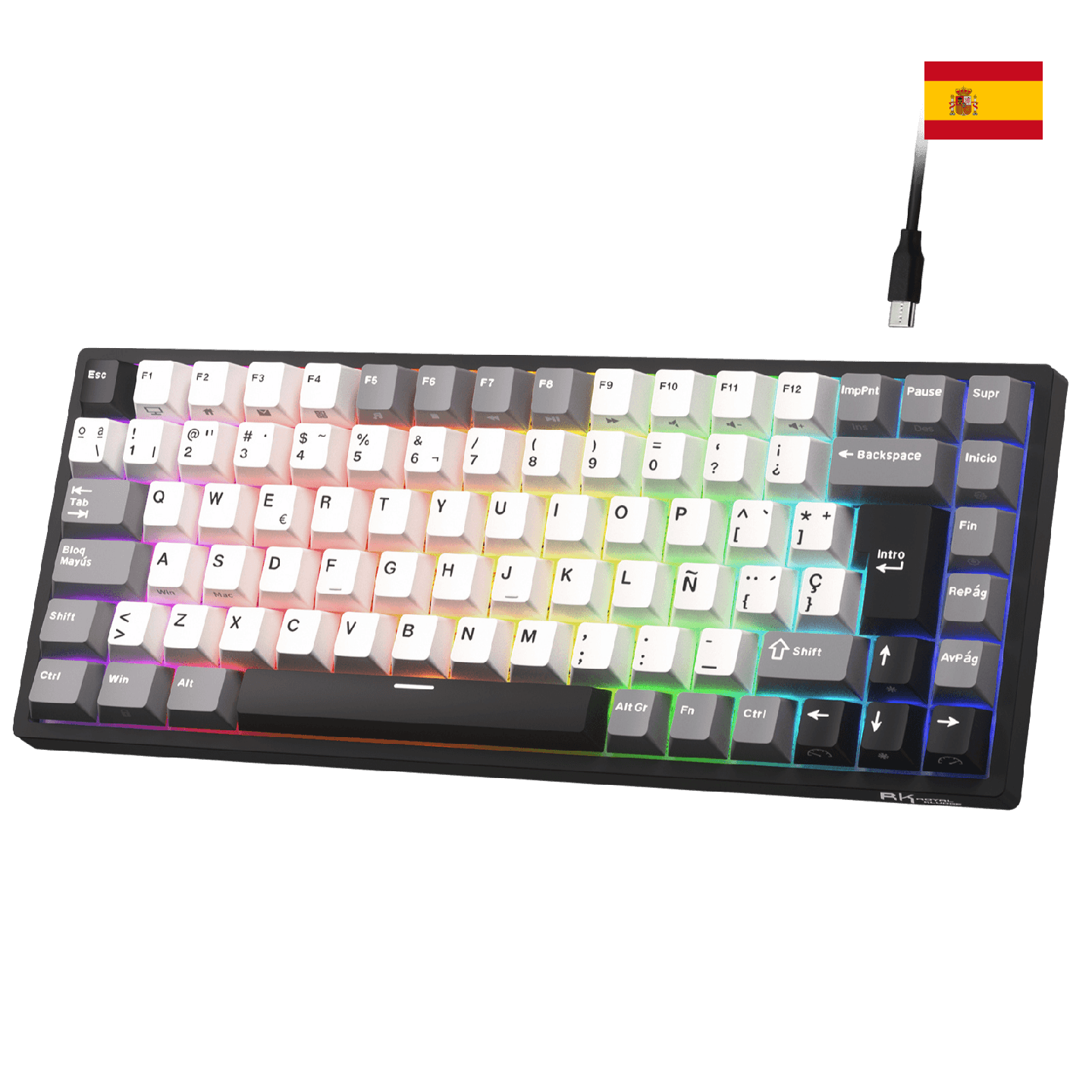 Royal Kludge RK84 – Clavier mécanique gaming 75 % RGB, édition limitée