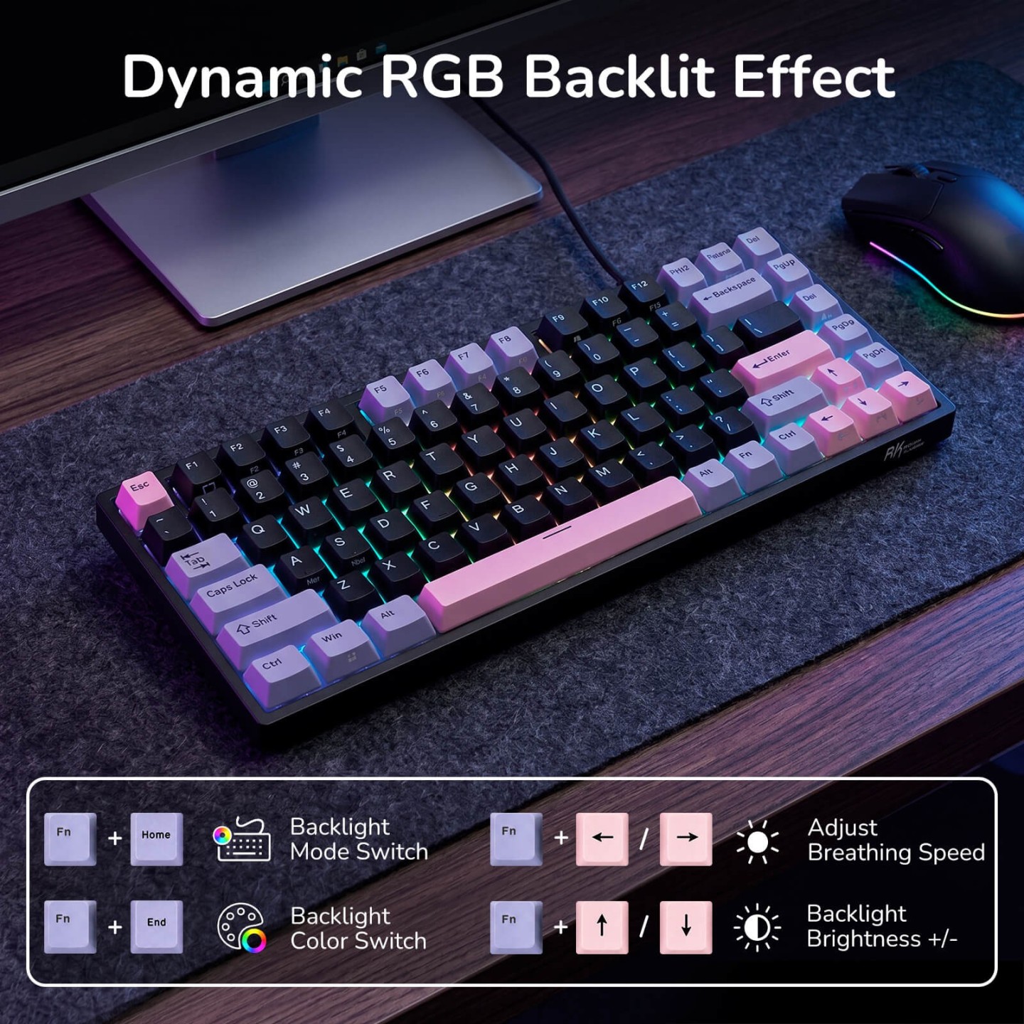 Royal Kludge RK84 – Clavier mécanique gaming 75 % RGB, édition limitée