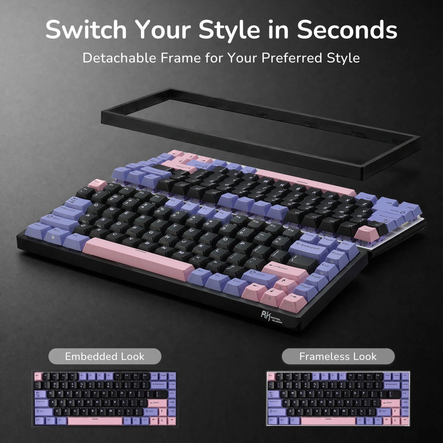 Royal Kludge RK84 – Clavier mécanique gaming 75 % RGB, édition limitée