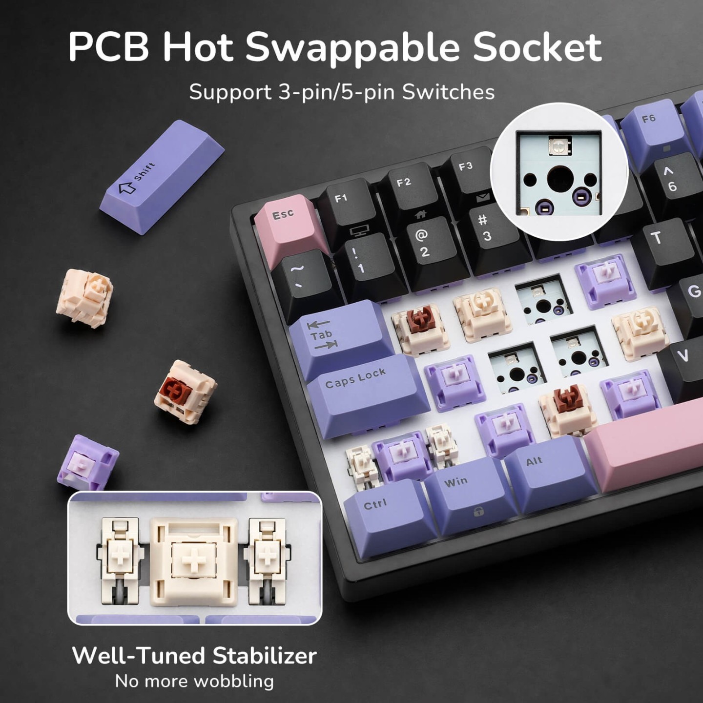 Royal Kludge RK84 – Clavier mécanique gaming 75 % RGB, édition limitée