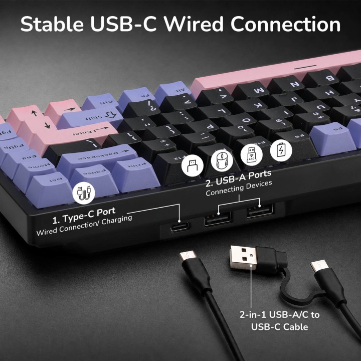 Royal Kludge RK84 – Clavier mécanique gaming 75 % RGB, édition limitée