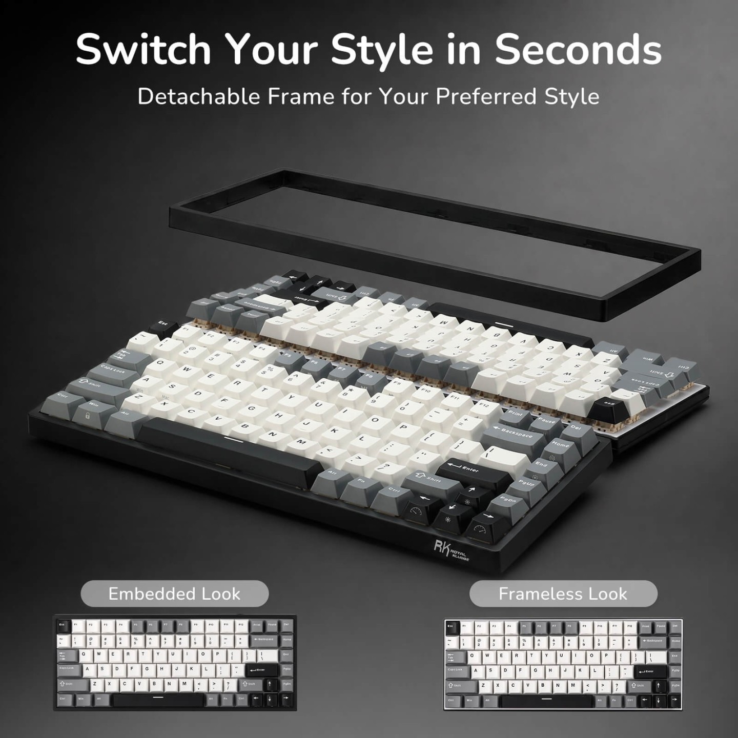 Royal Kludge RK84 – Clavier mécanique gaming 75 % RGB, édition limitée