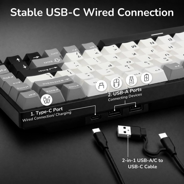Royal Kludge RK84 – Clavier mécanique gaming 75 % RGB, édition limitée