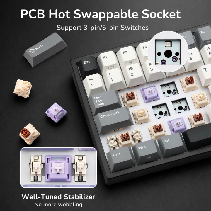 Royal Kludge RK84 – Clavier mécanique gaming 75 % RGB, édition limitée