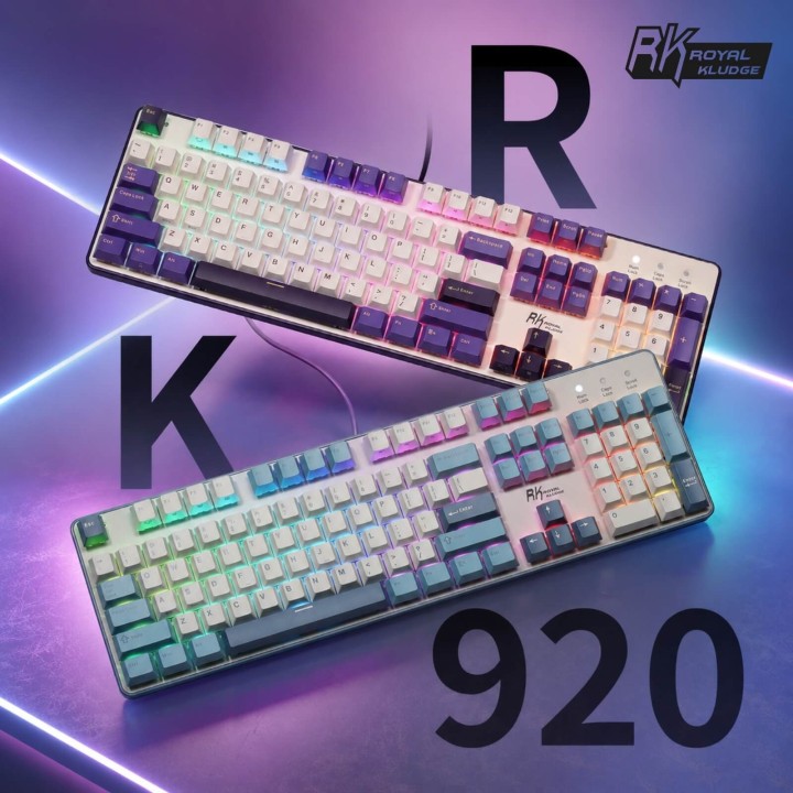 Royal Kludge RK920 – Clavier mécanique full size filaire, édition Color-Block
