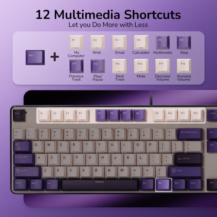 Royal Kludge RK920 – Clavier mécanique full size filaire, édition Color-Block