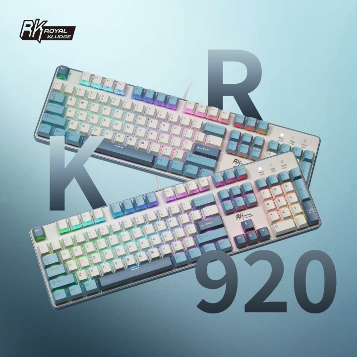 Royal Kludge RK920 – Clavier mécanique full size filaire, édition Color-Block