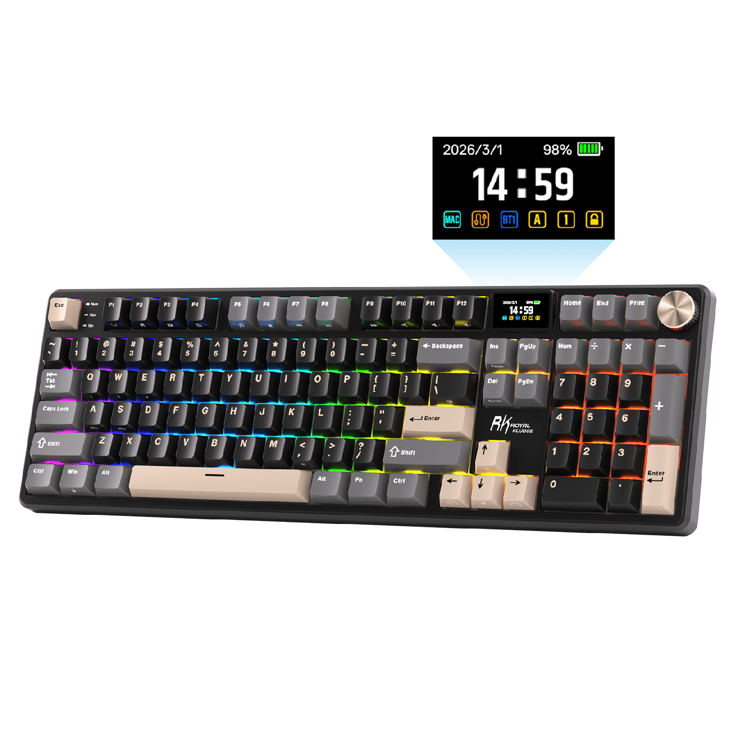 Royal Kludge S104 – clavier mécanique sans fil full size (104 touches)