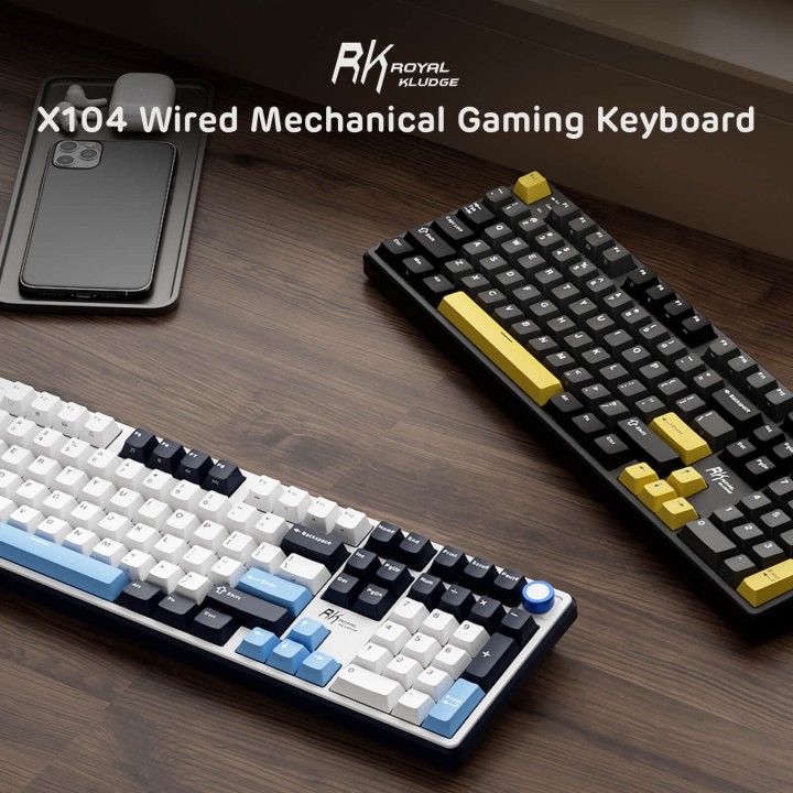 Royal Kludge X104 – Clavier mécanique gaming filaire full size (104 touches)