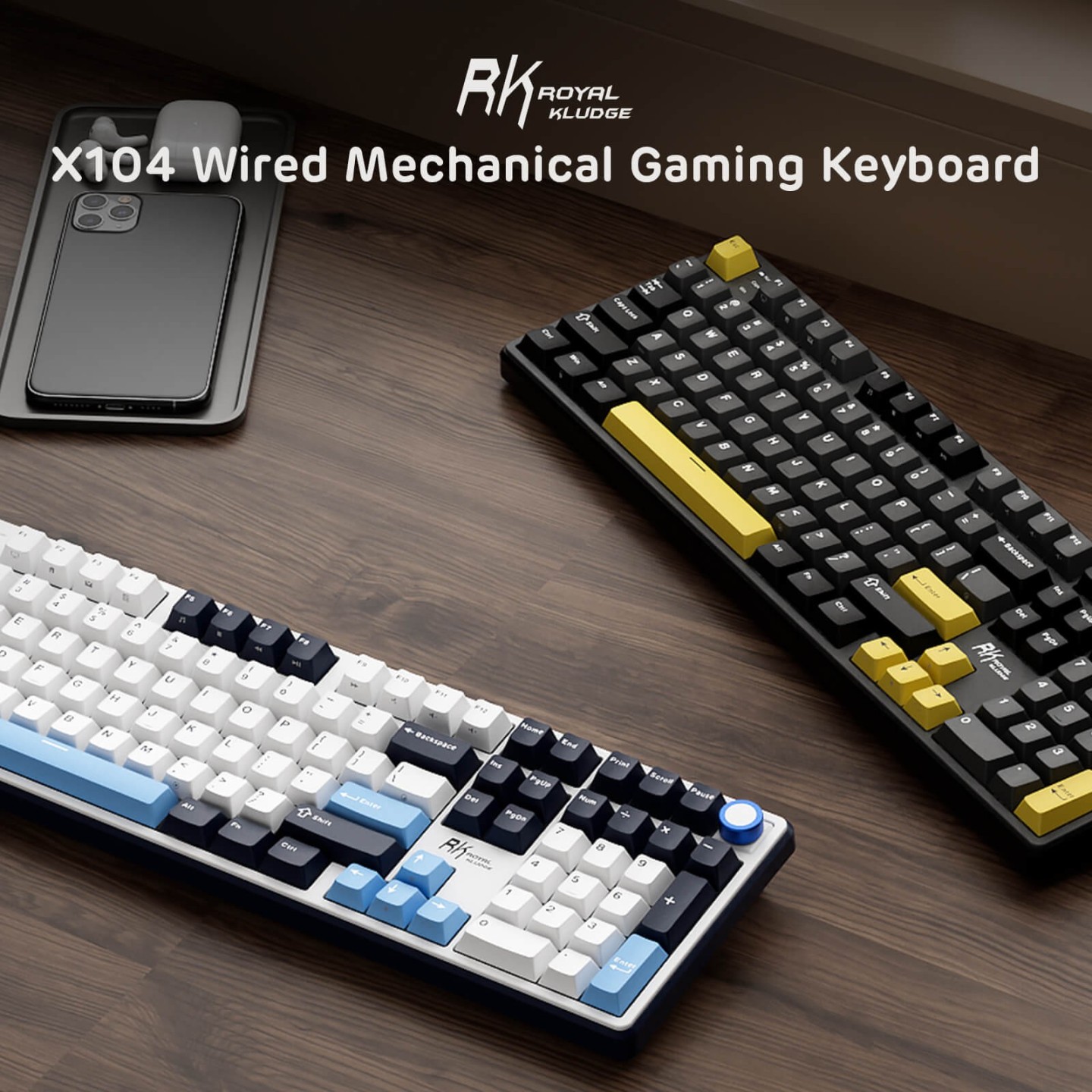 Royal Kludge X104 – Clavier mécanique gaming filaire full size (104 touches)