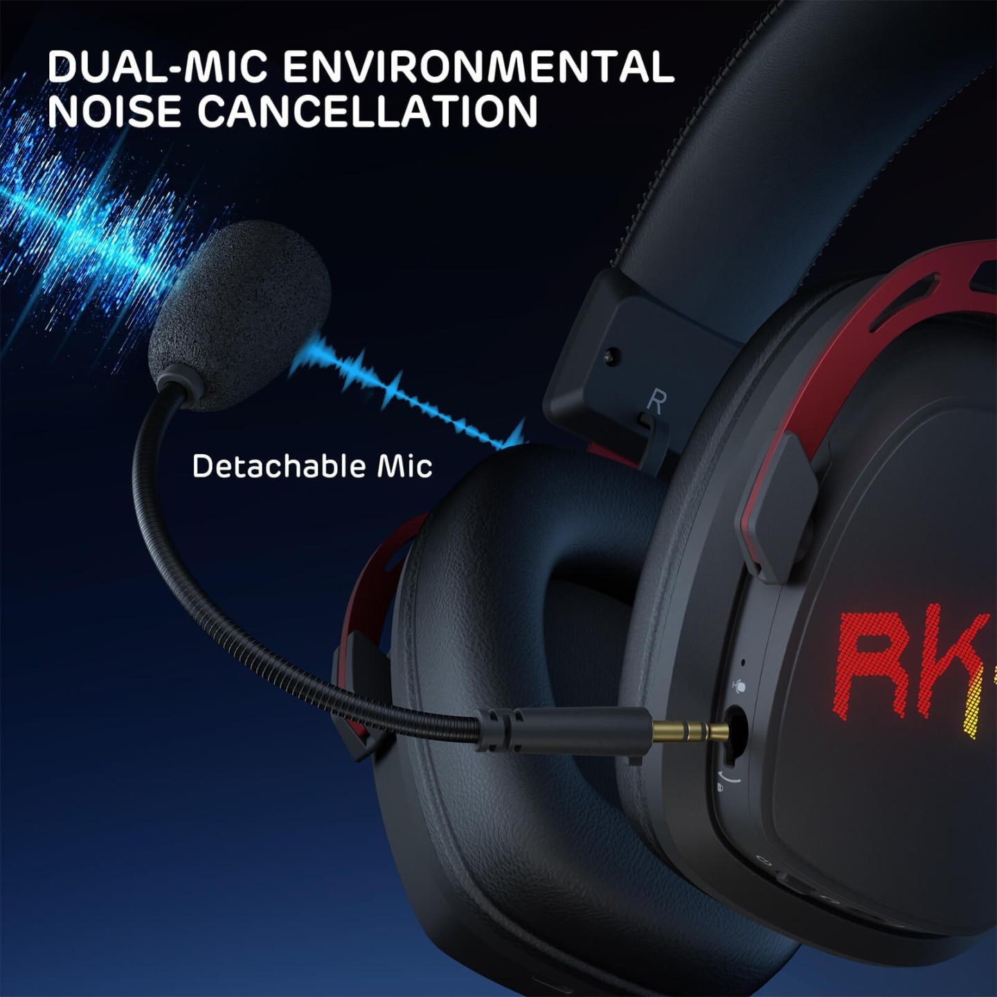Royal Kludge HG103 – Casque gaming sans fil RGB