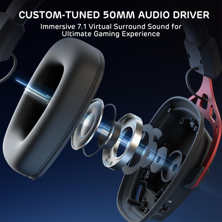Royal Kludge HG103 – Casque gaming sans fil RGB