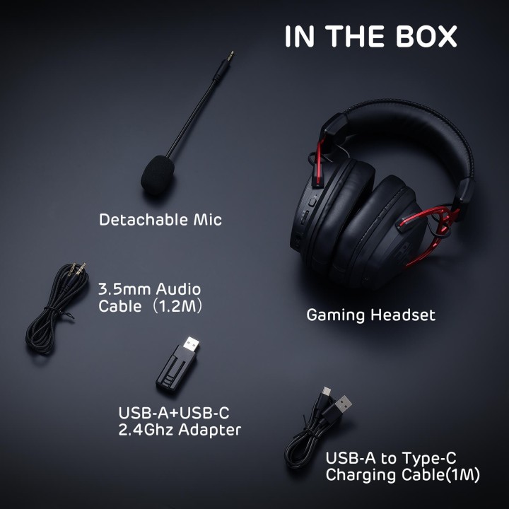Royal Kludge HG103 – Casque gaming sans fil RGB
