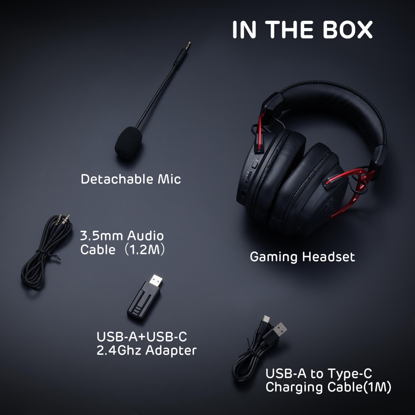 Royal Kludge HG103 – Casque gaming sans fil RGB