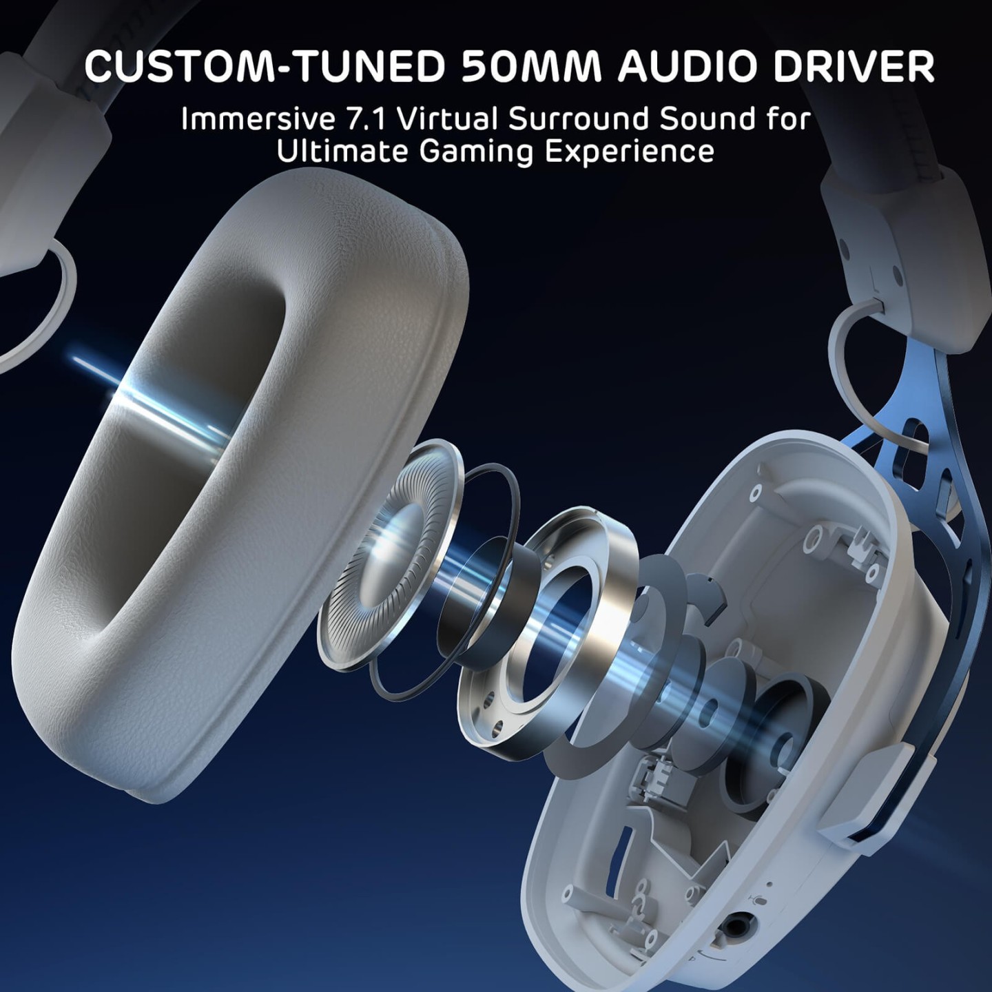 Royal Kludge HG103 – Casque gaming sans fil RGB