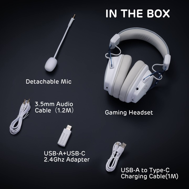 Royal Kludge HG103 – Casque gaming sans fil RGB