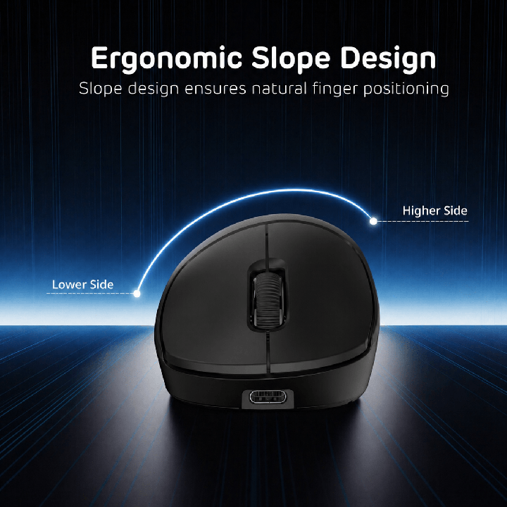 Royal Kludge MG5 – Souris gaming sans fil tri-mode, capteur PAW3950