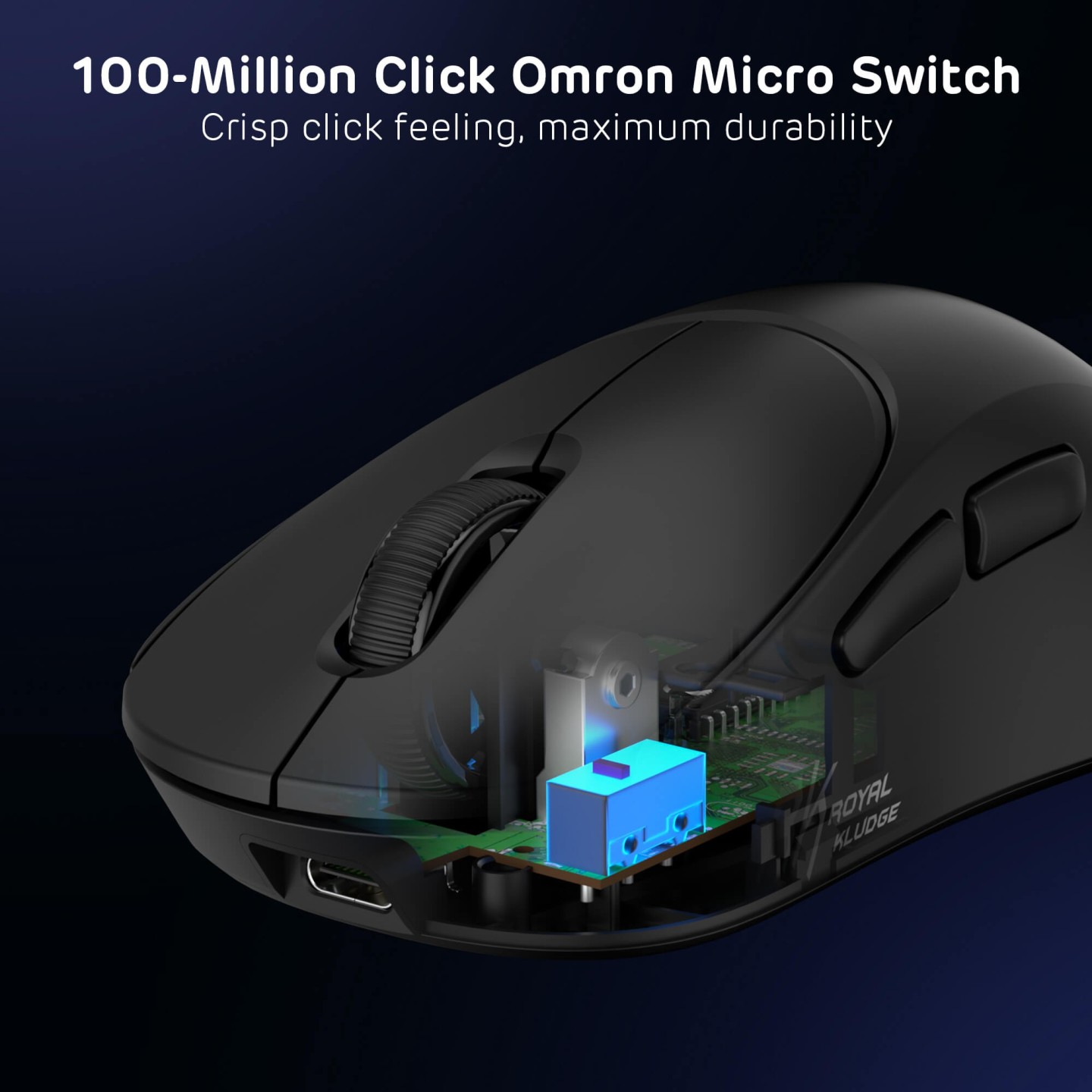 Royal Kludge MG5 – Souris gaming sans fil tri-mode, capteur PAW3950