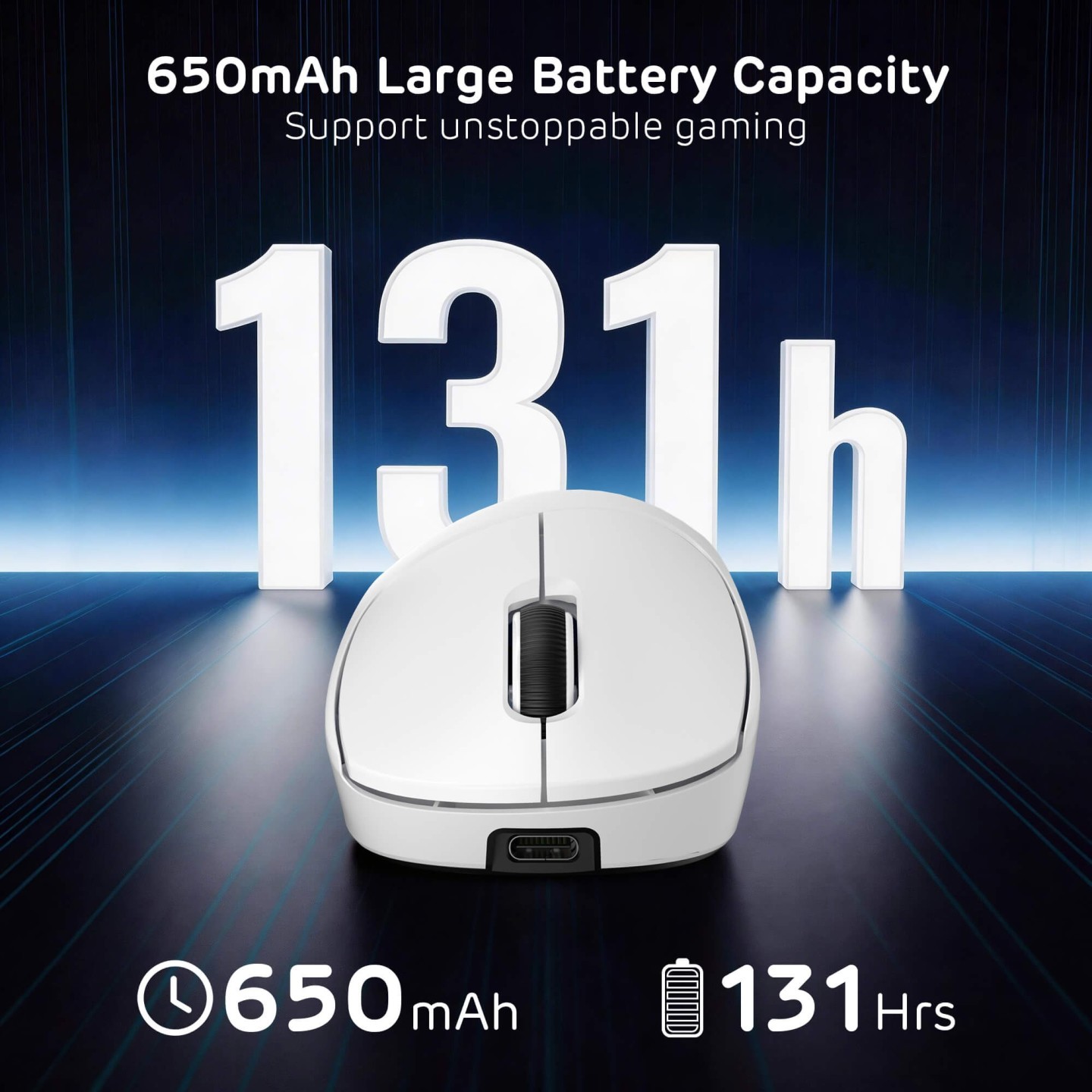 Royal Kludge MG5 – Souris gaming sans fil tri-mode, capteur PAW3950