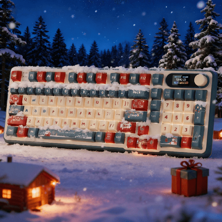 Royal Kludge S98 – Clavier mécanique sans fil 96 %, édition limitée Winter