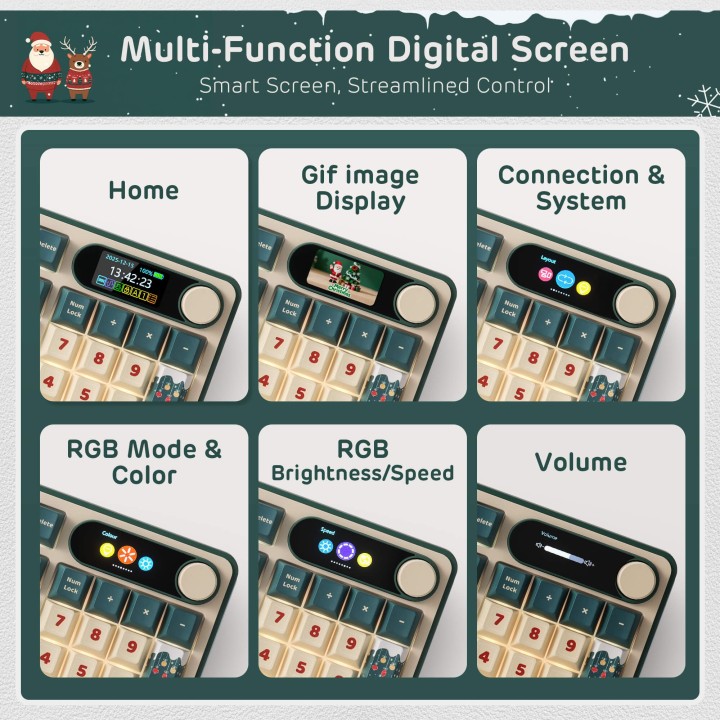 Royal Kludge S98 – Clavier mécanique sans fil 96 %, édition limitée Winter