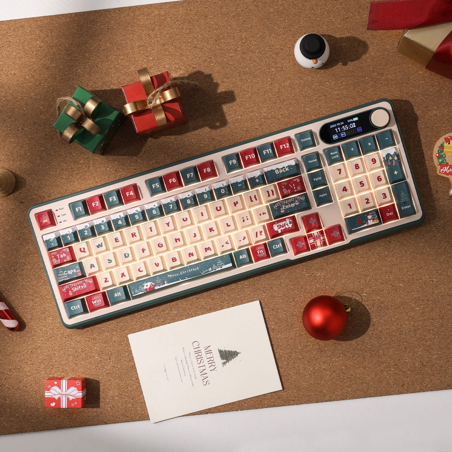Royal Kludge S98 – Clavier mécanique sans fil 96 %, édition limitée Winter