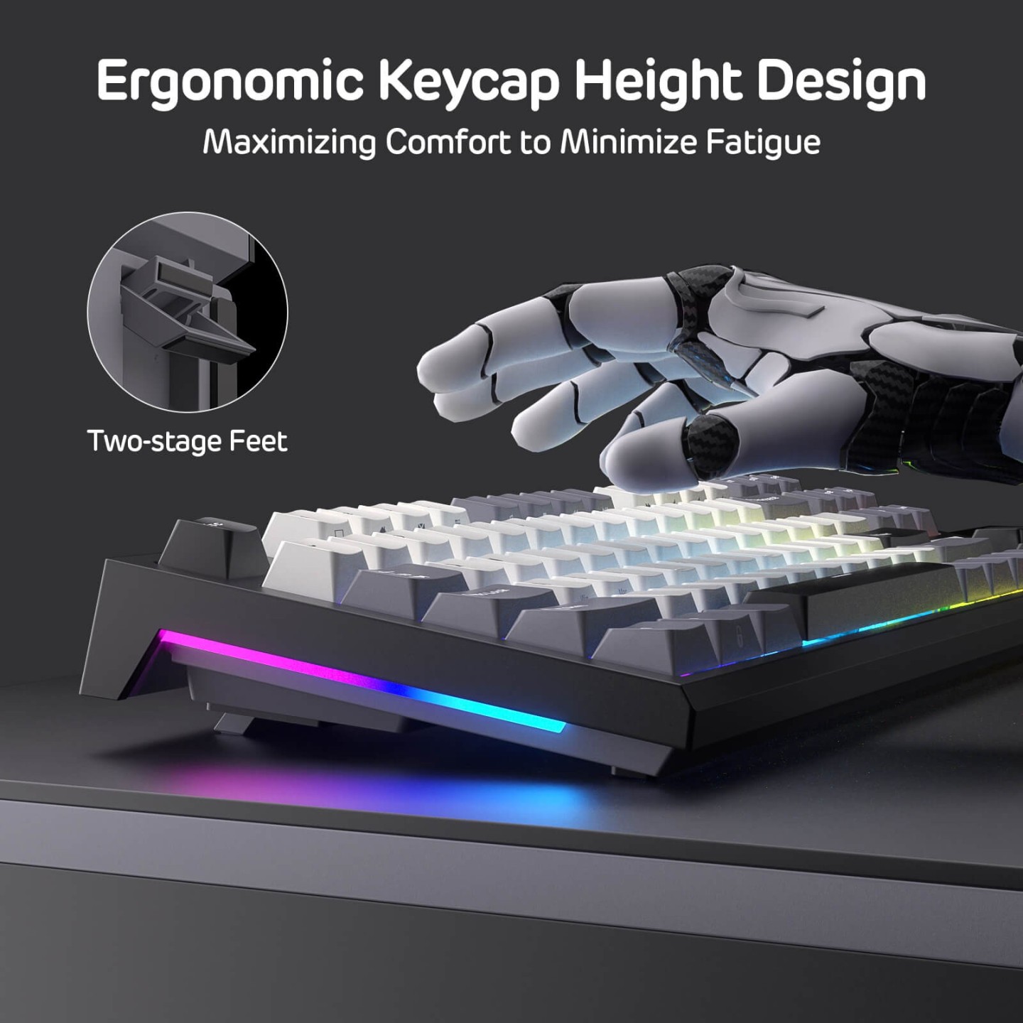 Royal Kludge C87 – Clavier gaming magnétique à effet Hall TKL (80 %)