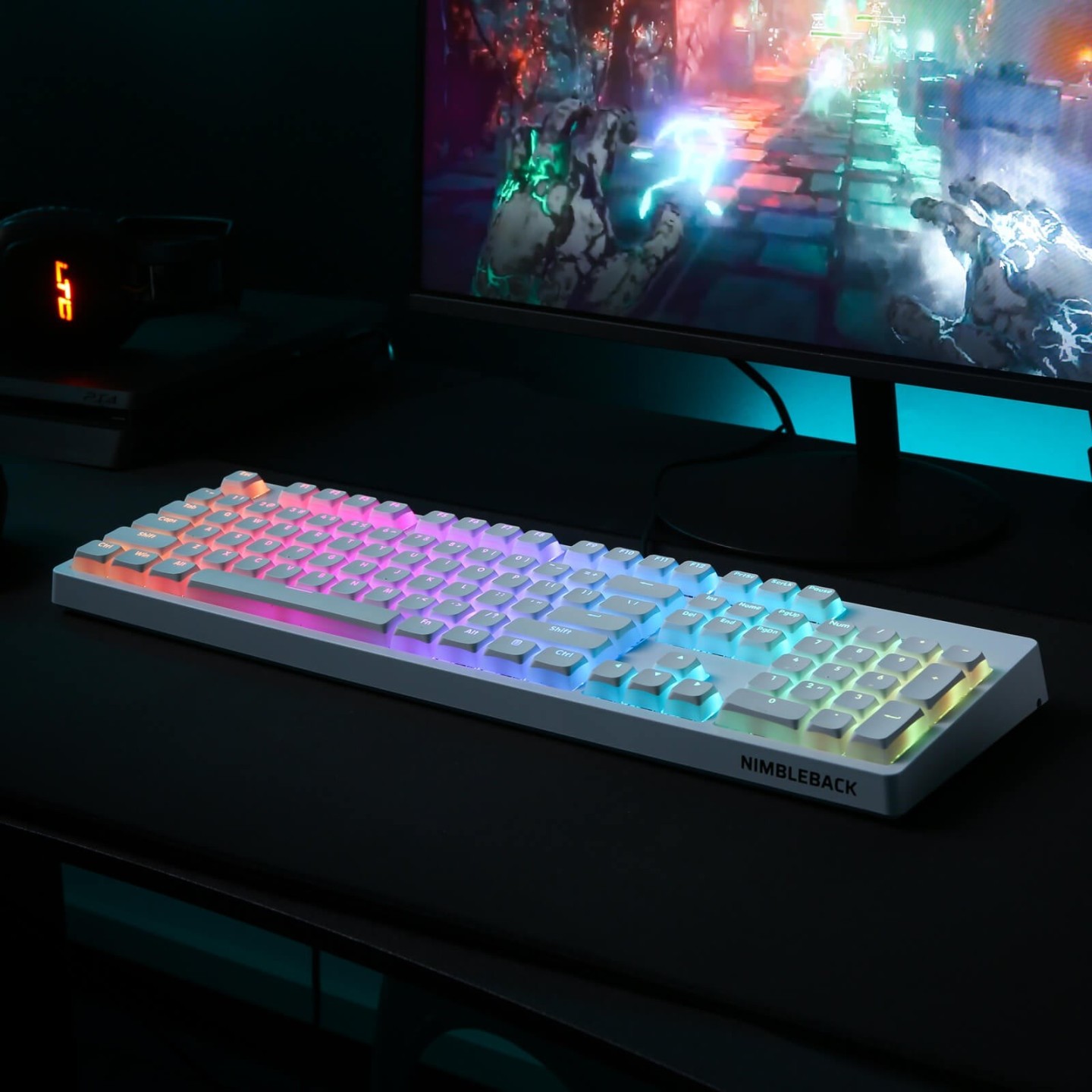 Royal Kludge x LTC – Set de 117 keycaps Pudding PBT double shot, profil XDA