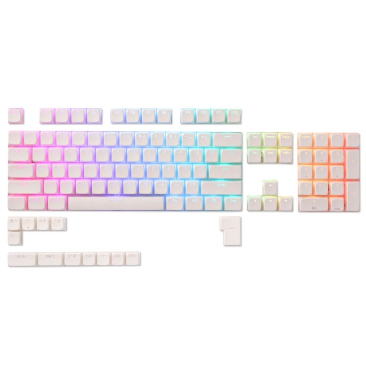 Royal Kludge x LTC – Set de 117 keycaps Pudding PBT double shot, profil XDA
