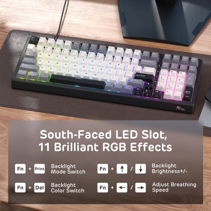 Royal Kludge F99 AI – Clavier mécanique filaire 96 % avec fonctions IA