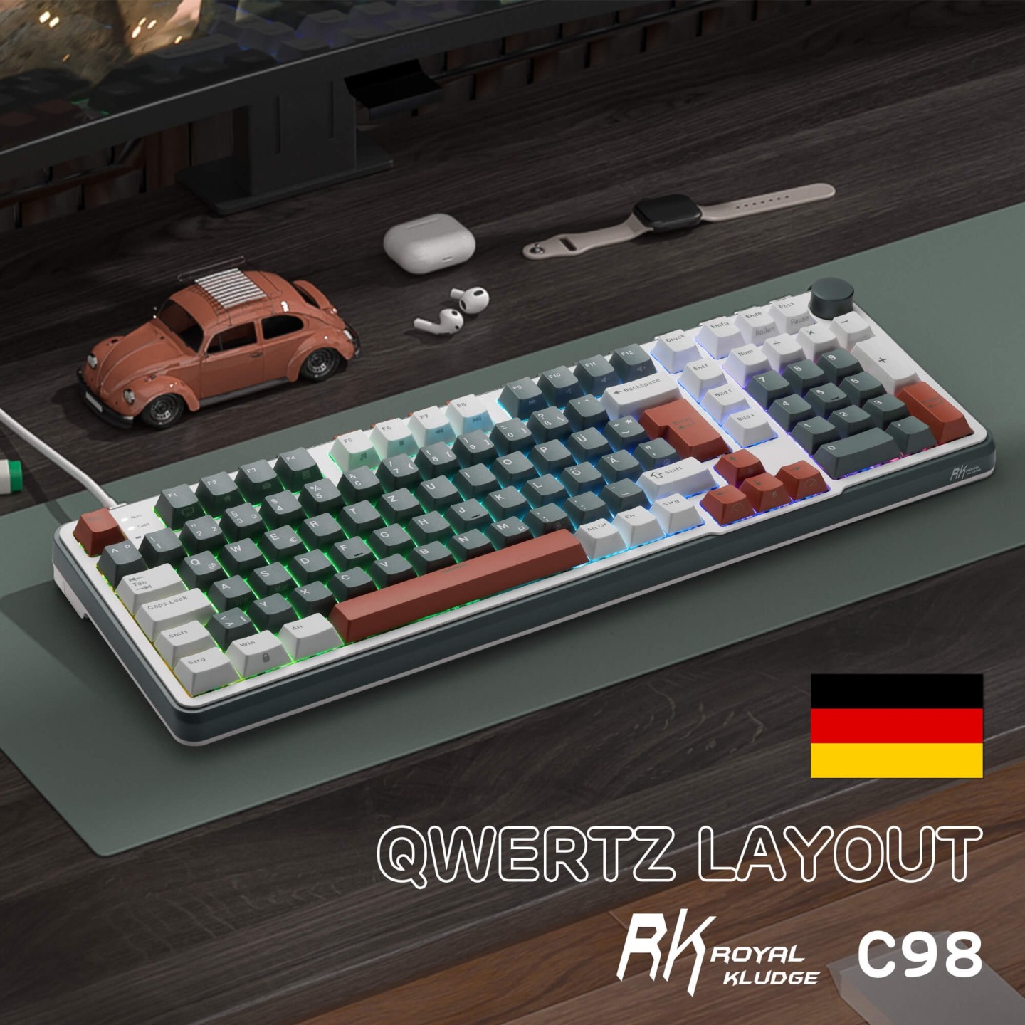 Royal Kludge C98 – clavier magnétique gaming 96 % à effet Hall