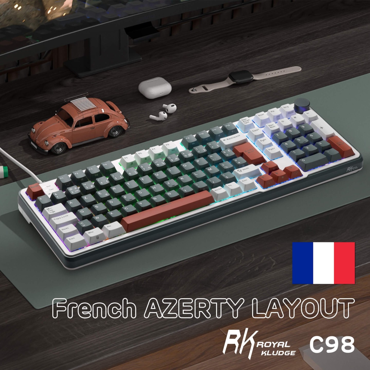 Royal Kludge C98 – clavier magnétique gaming 96 % à effet Hall