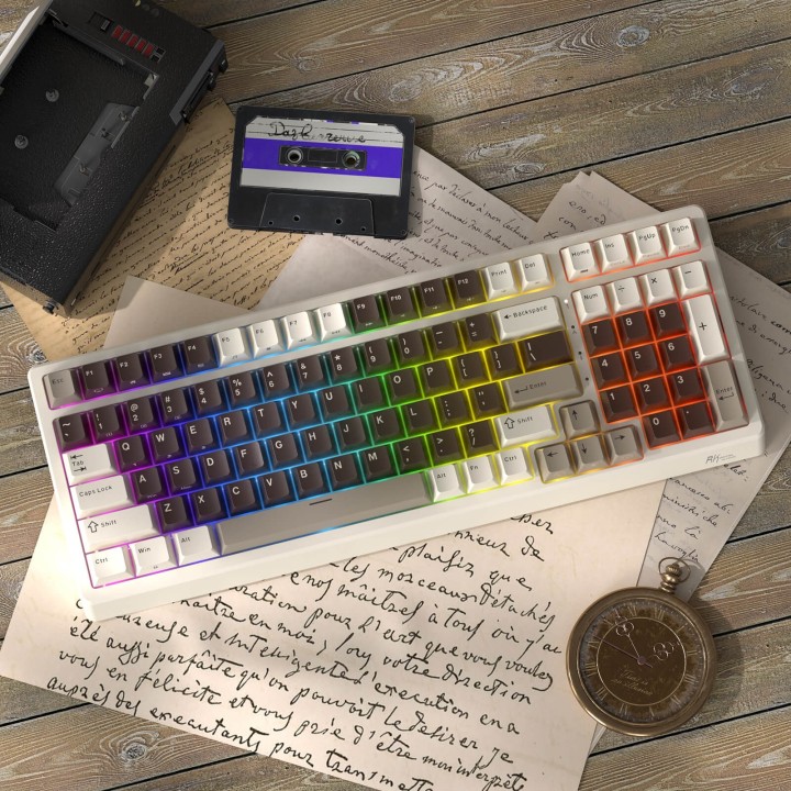 Royal Kludge F99 – Clavier mécanique sans fil 96 % tri-mode