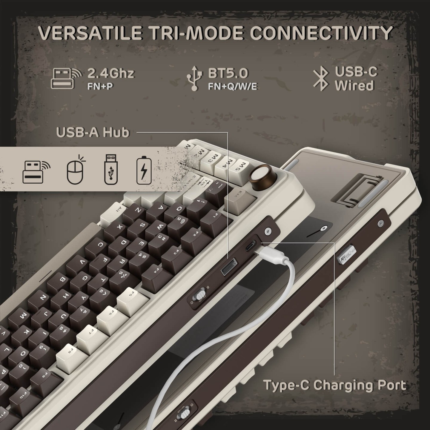 Royal Kludge L75 – Clavier mécanique sans fil tri-mode 75 %