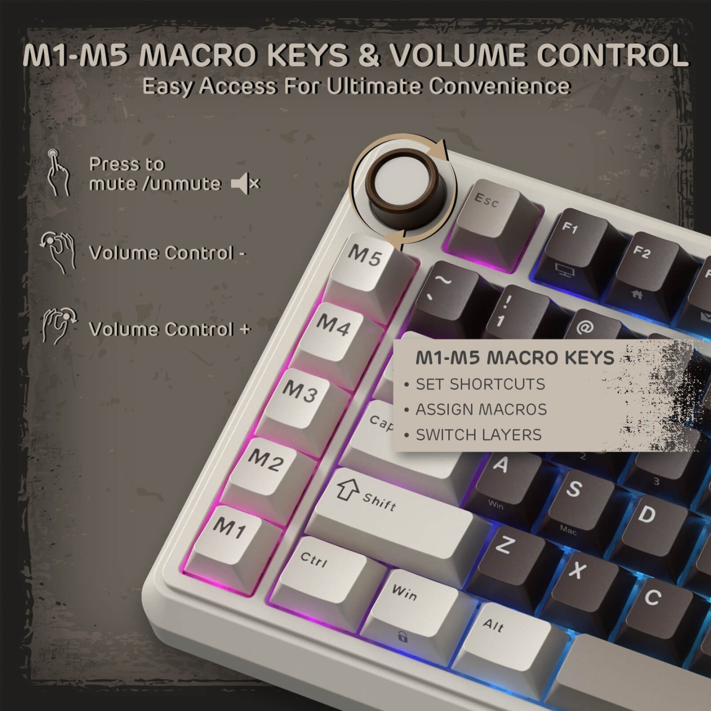 Royal Kludge L75 – Clavier mécanique sans fil tri-mode 75 %