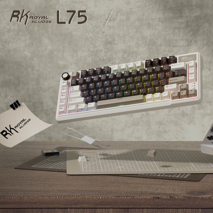 Royal Kludge L75 – Clavier mécanique sans fil tri-mode 75 %