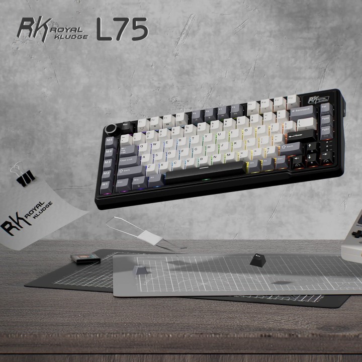 Royal Kludge L75 – Clavier mécanique sans fil tri-mode 75 %