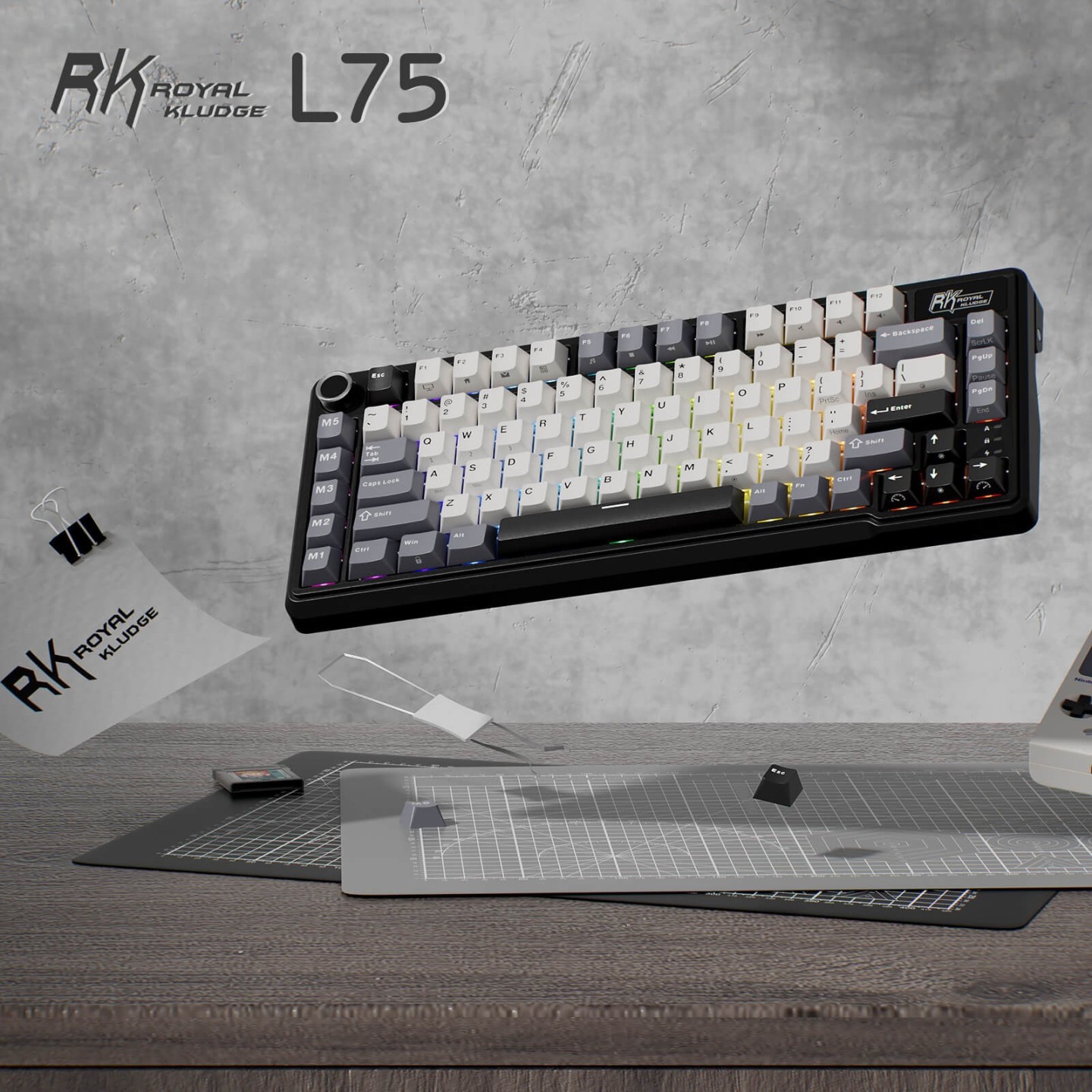 Royal Kludge L75 – Clavier mécanique sans fil tri-mode 75 %