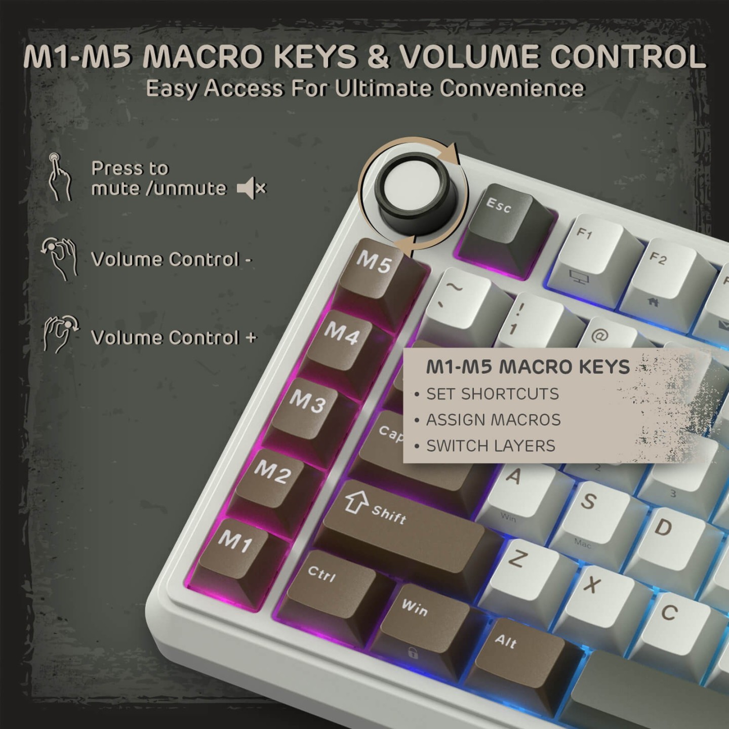 Royal Kludge L75 – Clavier mécanique sans fil tri-mode 75 %