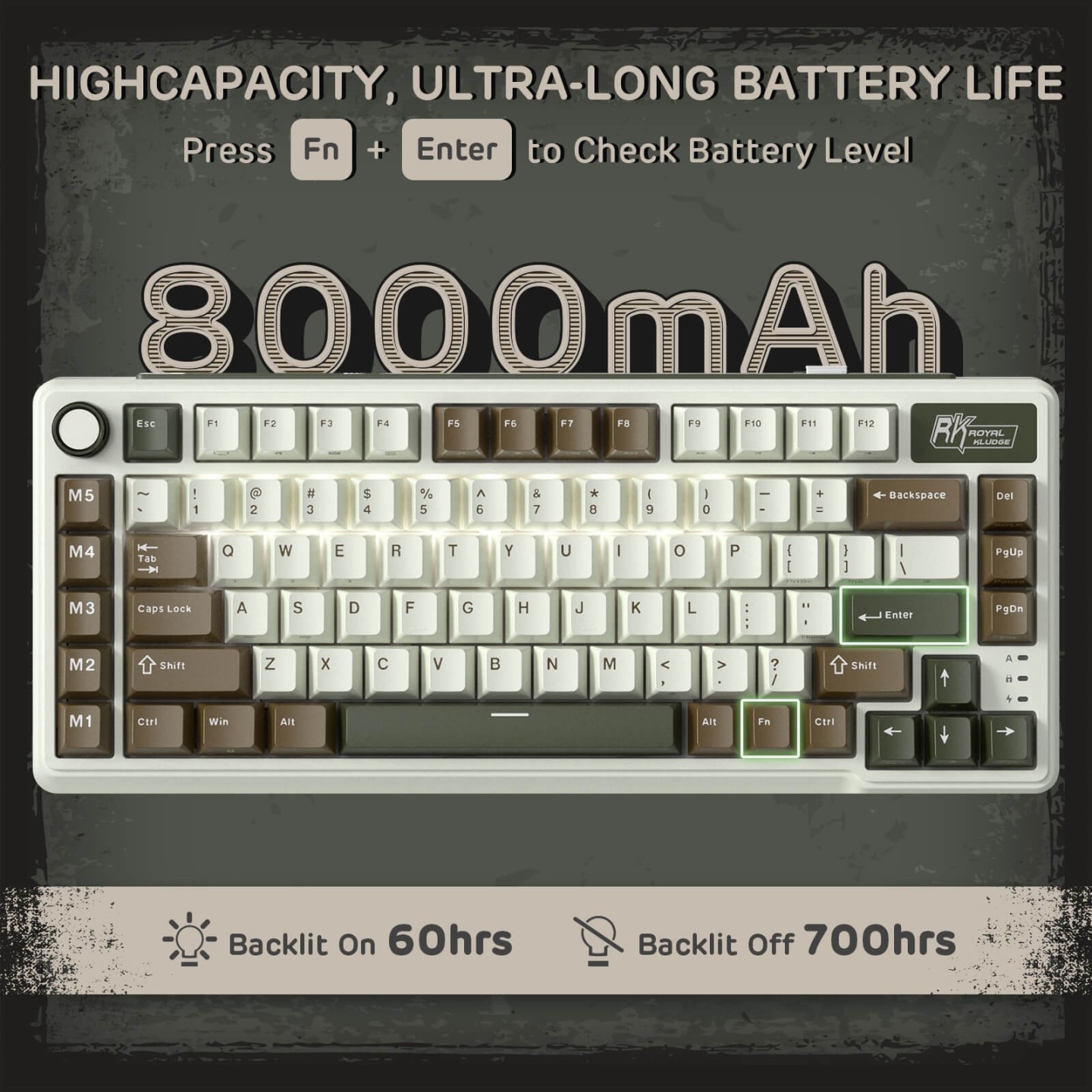 Royal Kludge L75 – Clavier mécanique sans fil tri-mode 75 %